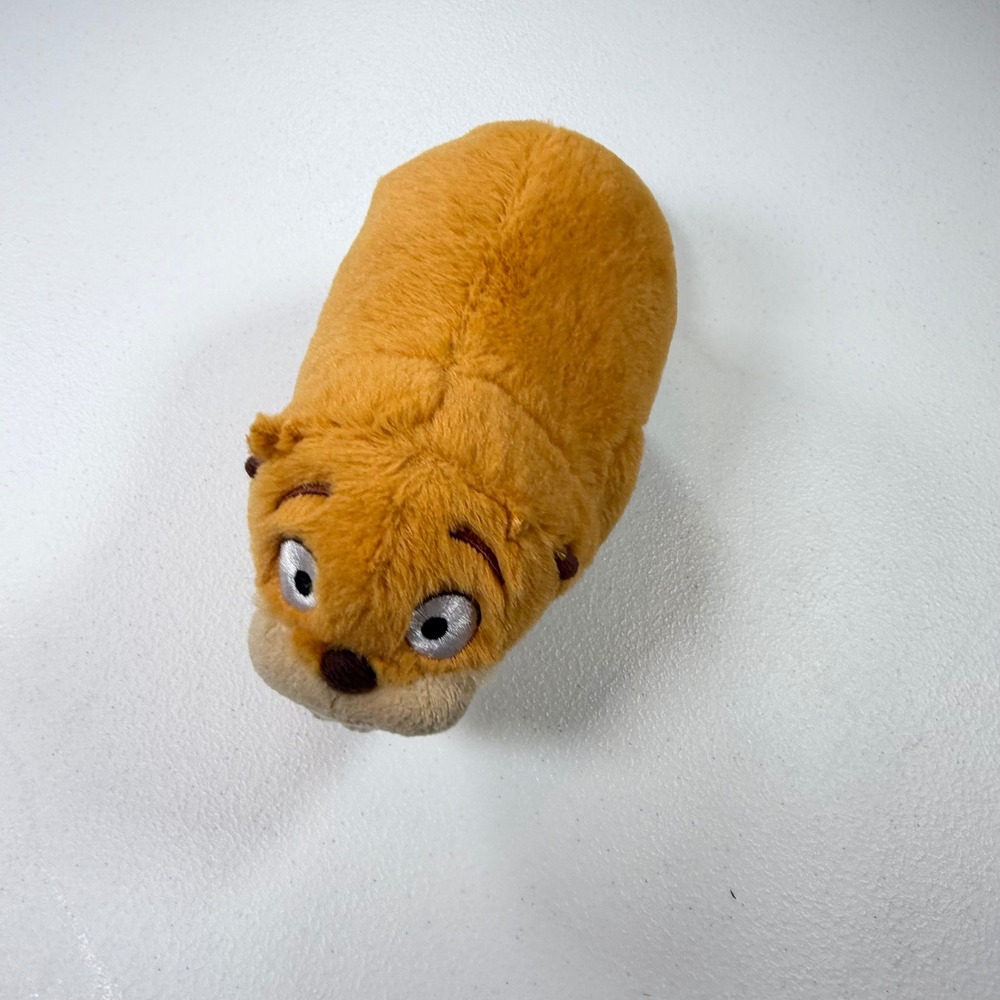 Disney Pixar Hoppers Beaver Plush Toy Small Orange Excellent Bean Bag Stuffed